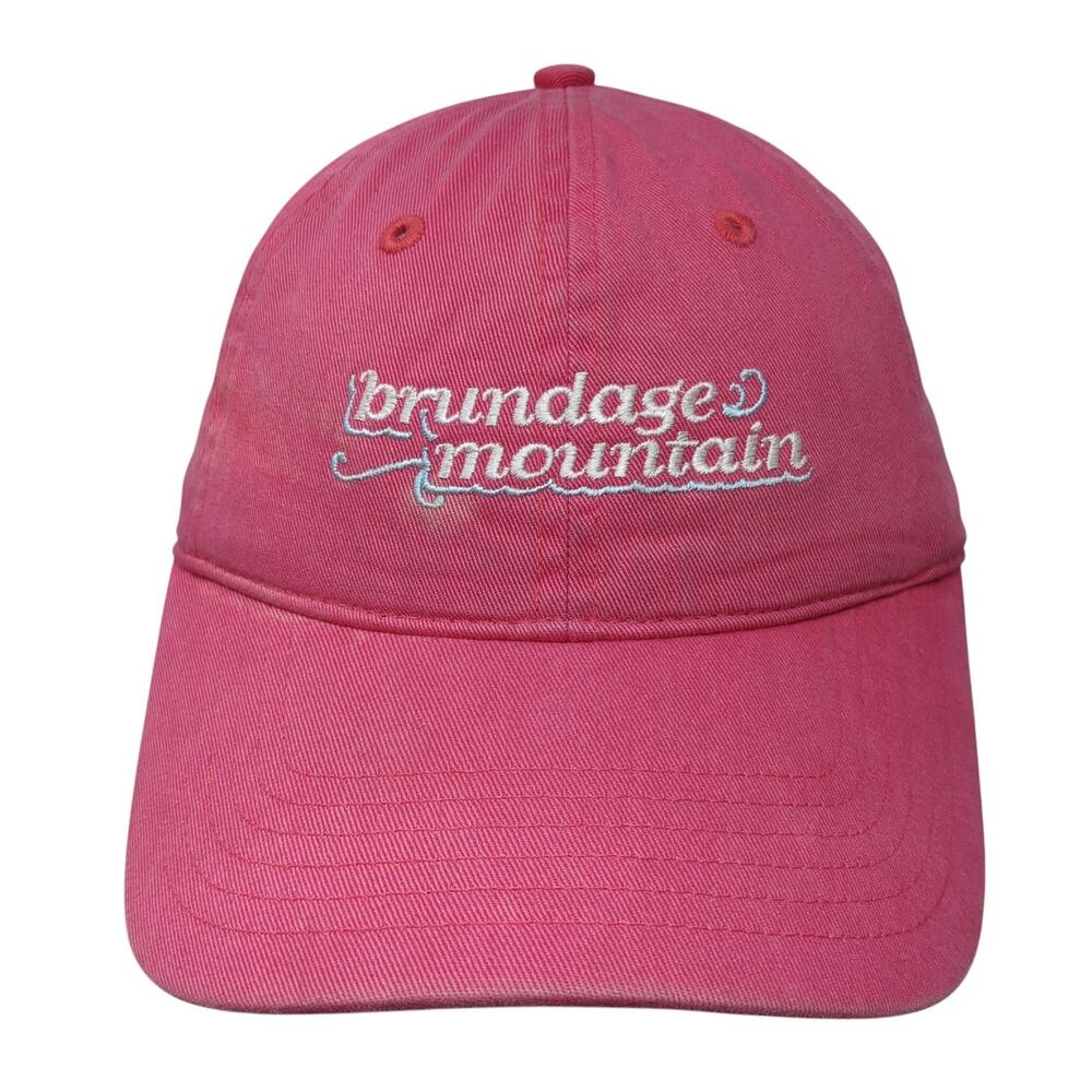 Brundage Mountain Slideback Baseball Cap Pink One Size Adjustable Attitude 101